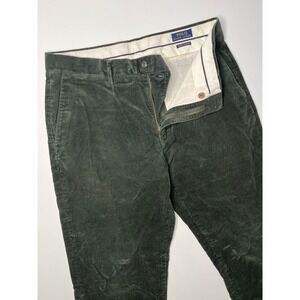 Polo Ralph Lauren Mens Corduroy Pants Forest Green Stretch Classic Fit 34x30